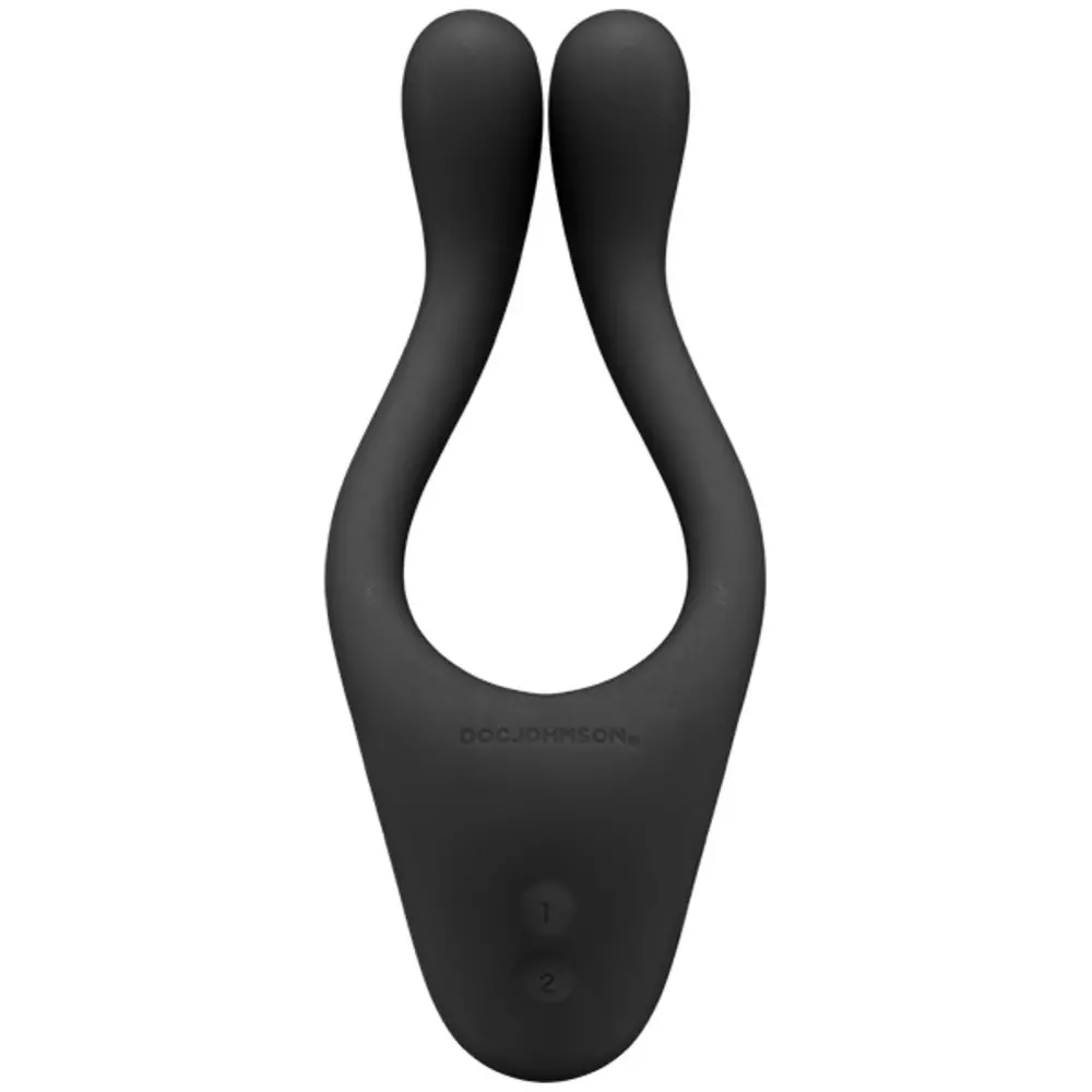 TRYST Multi Erogenous Silicone Rechargeable Couples Massager -BK